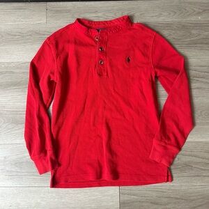 Polo by Ralph Lauren Kids Bright Red Long Sleeve Thermal Tee 14/16